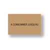 Etiquettes 31x19mm "a conso jusqu'au" brunes